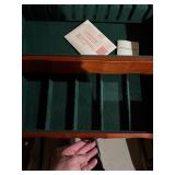 Reed & Barton Wood Flatware Chest Silverware Storage Box w Drawer