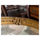 Vintage Oval Gold Gilt Style Wall Mirror Ornate Frame 45 x 24