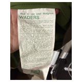 Hodgman Insulated Chest Waders Boot Foot Olive Green Vintage