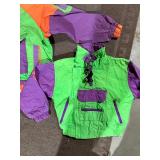 Vintage Stone Ridge Surf Neon Windbreaker Jacket Lot 2 Youth M 7