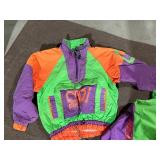 Vintage Stone Ridge Surf Neon Windbreaker Jacket Lot 2 Youth M 7