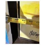 Signed Floral Still Life Canvas Painting Framed 40x50 Sunflowers