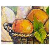 Signed Floral Still Life Canvas Painting Framed 40x50 Sunflowers