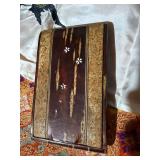 Antique WW2 Era Japanese Decor Lot Lacquer Fan Parasol Textile Figurines Box