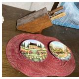 Block Country Village by Gear Oval Plates Pair 1995 Indonesia