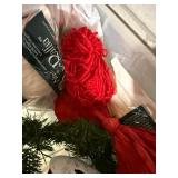 Mixed Christmas Craft Supply Lot Ribbon Felt Wreath Forms Wood Pieces