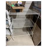 White 3-Tier Wire Shelving Unit w/ Tools Stereo Stapler & Supplies