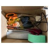 White 3-Tier Wire Shelving Unit w/ Tools Stereo Stapler & Supplies