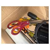 White 3-Tier Wire Shelving Unit w/ Tools Stereo Stapler & Supplies