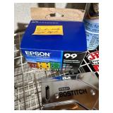 White 3-Tier Wire Shelving Unit w/ Tools Stereo Stapler & Supplies