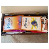 Kimball Console Upright Piano Walnut Finish w/ Bench & Lamp