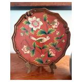 Naolo Thailand Vase & Floral Bird Decorative Tray 2 Pc Decor Lot