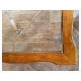 Traditional Wood Coffee Table w/ Glass Inset Top 41x41 Queen Anne