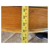 Traditional Wood Coffee Table w/ Glass Inset Top 41x41 Queen Anne