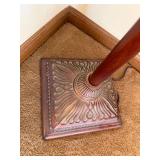 Traditional Torchiere Floor Lamp Marbled Glass Shade 71in Working