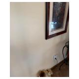 Traditional Torchiere Floor Lamp Marbled Glass Shade 71in Working