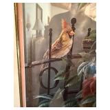 Bellamy Cardinal Framed Limited Edition Print 1992 Burl Wood Frame