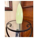 Metal Plant Stand Accent Table with Glass Top 28in Tall Good