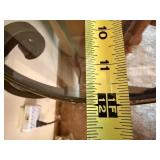 Metal Plant Stand Accent Table with Glass Top 28in Tall Good