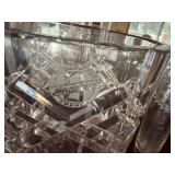 Mixed Crystal Glass Vase Lot Mikasa Lead Crystal 6 Pc Vintage