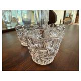 Mixed Crystal Glass Vase Lot Mikasa Lead Crystal 6 Pc Vintage