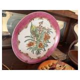 Vintage Decor Lot BLOCK Country Village Plates Floral Plate Wood Basket