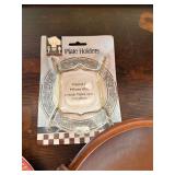 Vintage Decor Lot BLOCK Country Village Plates Floral Plate Wood Basket