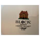 Vintage Decor Lot BLOCK Country Village Plates Floral Plate Wood Basket