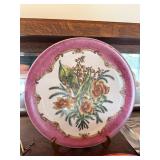 Vintage Decor Lot BLOCK Country Village Plates Floral Plate Wood Basket