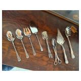 Vintage Interpur Japan Serving Utensils Lot 8 Pc Stainless Silverplate