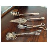 Vintage Interpur Japan Serving Utensils Lot 8 Pc Stainless Silverplate