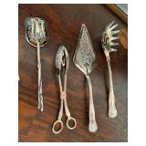 Vintage Interpur Japan Serving Utensils Lot 8 Pc Stainless Silverplate