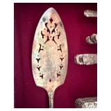 Vintage Rogers Silverplate Flatware Lot in Naken Chest w/ Server
