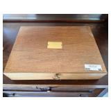 Vintage Rogers Silverplate Flatware Lot in Naken Chest w/ Server