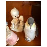 Mixed Figurine Lot Lefton Penguin Willow Tree Bunny Bear Decor 6pc