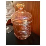 Vintage Glassware Lot Plates Bowl Covered Dishes Carnival Glass