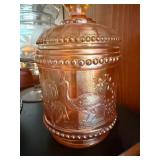 Vintage Glassware Lot Plates Bowl Covered Dishes Carnival Glass