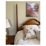 Thomasville Queen Poster Bed 81H Traditional Wood 4 Post Frame