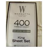 Wamsutta King Sheet Set 400 Thread Count 100% Cotton Ivory