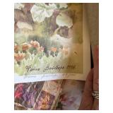 Limited Edition Garden Courtyard Art Print 87/195 Dated 1996 Rolled