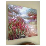 Lagom North Floral Garden Path Canvas Wall Art Large 24x24 Good