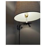 Wrought Iron Style Floor Lamp Scroll Arm Large Drum Shade 57in