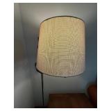 Wrought Iron Style Floor Lamp Scroll Arm Large Drum Shade 57in