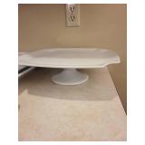 White Ceramic Bowls & Tray Set - Square & Rectangular Dishes