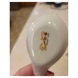 Chinese Porcelain Bowls - 9-Piece Set with Red Geometric Border (Guangxi Hezhou Mark)