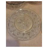 Crystal Glassware Assortment - Cut Diamond Pattern Bowls & Plates