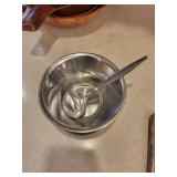 Wooden Bowls Set with Metal Bowls & Iron Panel - Made in India