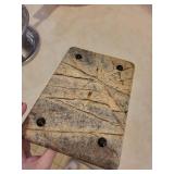 Wooden Bowls Set with Metal Bowls & Iron Panel - Made in India