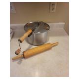 Whirley-Pop Popcorn Popper - The Genuine Stovetop Maker w/ Wooden Handles