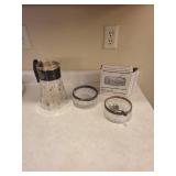 William Adams - No. 9394 English Lead Crystal Sauce Set with Ladle - No lids